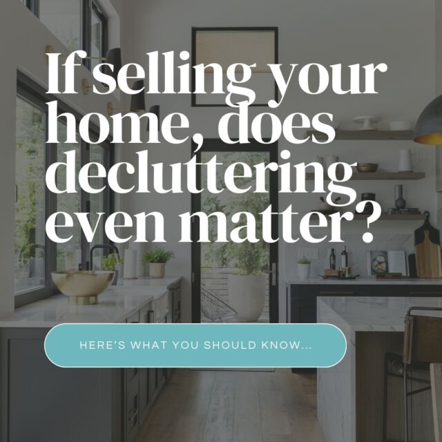 Does decluttering even matter when selling your home?

The quick answer is an OUTSTANDING YES!

But, decluttering doesn’t have to feel like an all-or-nothing task though! 

Whether you're prepping to sell your home or just want to create a more peaceful space, a soft declutter (a term I recently adopted from The New York Times) can work wonders.

Instead of trying to tackle everything at once, start with these four simple steps:

✨ Identify Your Personal Pain Point – What’s actually making your space feel chaotic? Start there.

✨ Set Clear, Realistic Goals – No need to organize everything! Small, specific goals = lasting change.

✨ Be Mindful – It’s about improvement, not perfection. Remember though when selling, less is more!

✨ Tackle Small Projects First – Celebrate your small wins and keep momentum going. Don’t get frustrated and burn yourself out!

These micro-changes can have a huge impact -- whether you're trying to enjoy your space more or position your home for a top-dollar sale.

To learn more about 'soft decluttering' and why it's so impactful, check out my latest blog post! 🔗 Link in BIO!

And let us know what is the one space in your home that constantly drives you crazy?👇 We all have "that" room ... 

Hugs!!
xx

#OrganizingTips #DeclutterYourLife #OrganizedLiving #SellingYourHome #DeclutteringYourHome #OrganizedInspiration